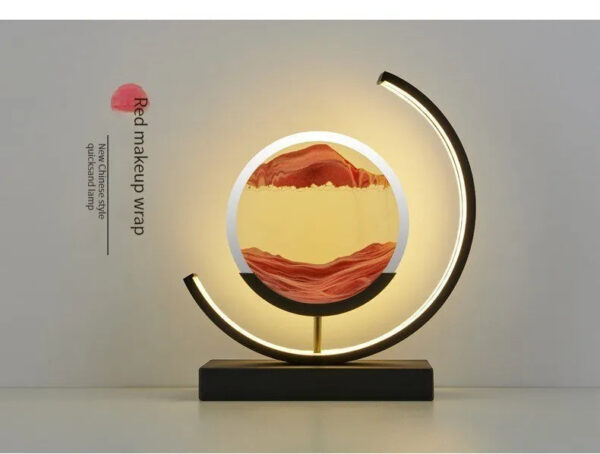 Chinese style landscape quicksand painting table lamp bedroom bedside living room desktop decoration creative night light - Image 3