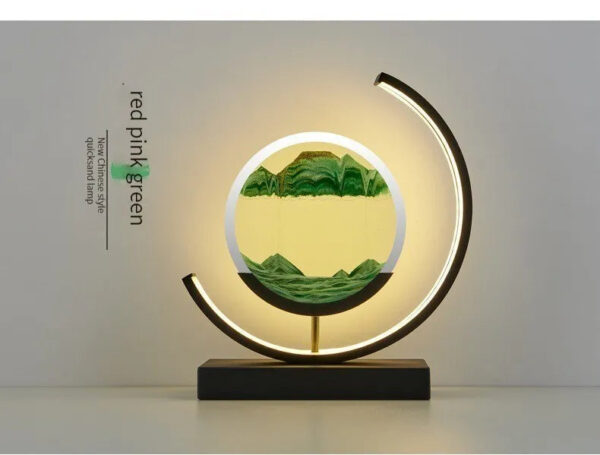 Chinese style landscape quicksand painting table lamp bedroom bedside living room desktop decoration creative night light - Image 5