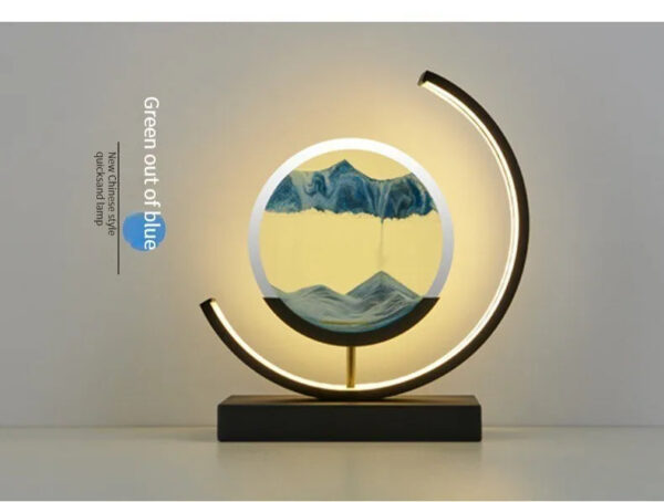 Chinese style landscape quicksand painting table lamp bedroom bedside living room desktop decoration creative night light - Image 7