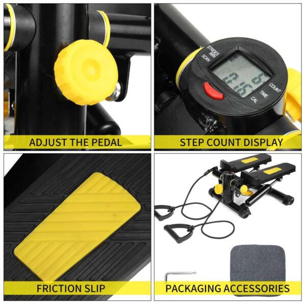 Mini Aerobic Treadmills with Pull Rope and Mat - Quiet Pedal Machine for Home Fitness, Running Steppers - Image 8