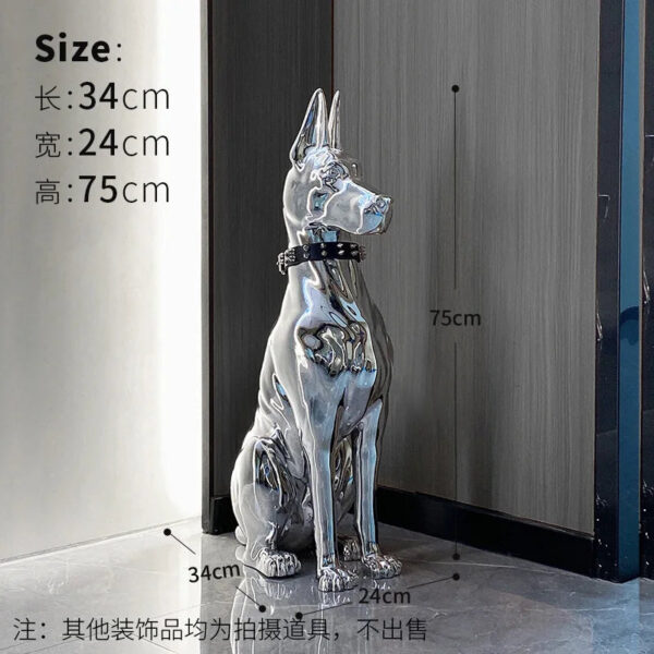 Modern Floor Decoration Electroplating Dog Porch TV Cabinet Next To The Living Room High-grade Ornaments Statue Home Accessories - Image 2