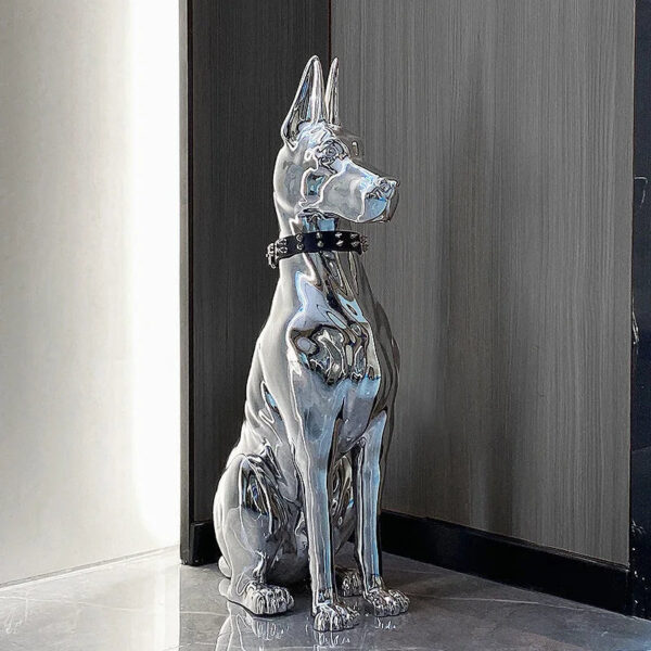 Modern Floor Decoration Electroplating Dog Porch TV Cabinet Next To The Living Room High-grade Ornaments Statue Home Accessories - Image 3