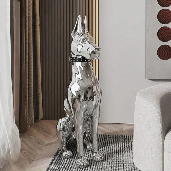 Modern Floor Decoration Electroplating Dog Porch TV Cabinet Next To The Living Room High-grade Ornaments Statue Home Accessories - Image 4