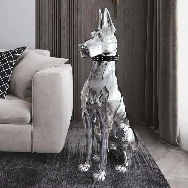 Modern Floor Decoration Electroplating Dog Porch TV Cabinet Next To The Living Room High-grade Ornaments Statue Home Accessories - Image 5