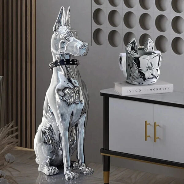 Modern Floor Decoration Electroplating Dog Porch TV Cabinet Next To The Living Room High-grade Ornaments Statue Home Accessories - Image 7