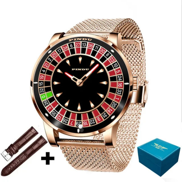 PINDU Design New Mechanical Watch NH35 Rotating Dial Las Vegas Roulette Desktop Theme Automatic Watch Men Diamond Luminous Hands - Image 11