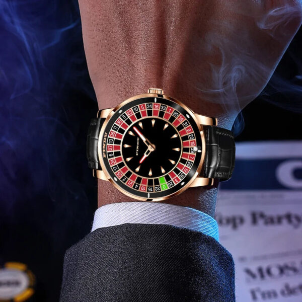 PINDU Design New Mechanical Watch NH35 Rotating Dial Las Vegas Roulette Desktop Theme Automatic Watch Men Diamond Luminous Hands - Image 6