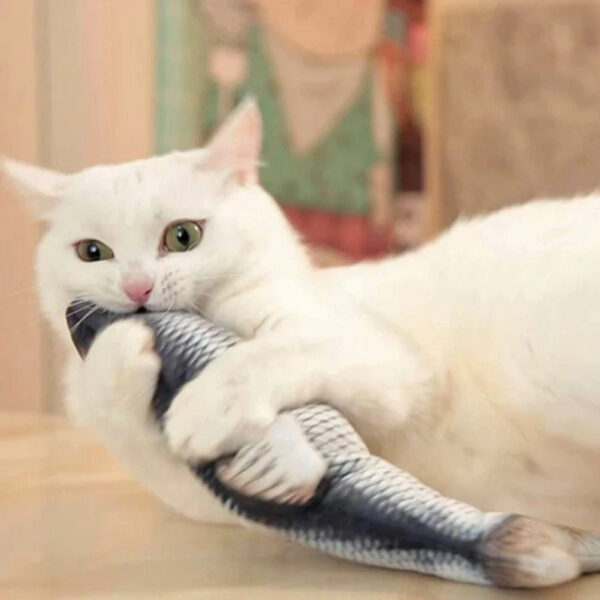 Interactive Electric Plush Fish Toy - Realistic Dancing USB Rechargeable Pet Chew Toy - Image 8