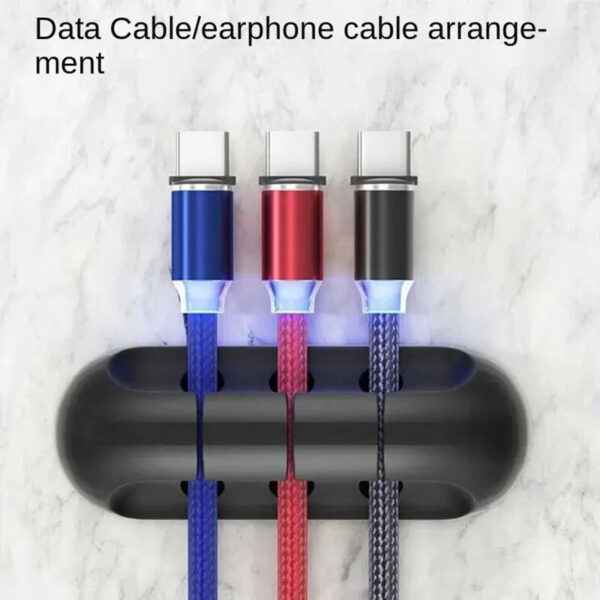 Self-Adhesive Power Cord Cord Manager Fixed Chuck Plug Mouse Cable Headset Winder Mobile Phone Data Cable Card Silicone Desktop - Image 7